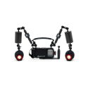 Maniglia e clip triple in alluminio uso subacqueo Carbonarm Maniglia di brandeggio con sfere e clip triple MN/SF2/3